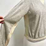 Rag and Bone Retro Lightweight Long Sleeve Pullover Sweater Gray Cream size Small Photo 5