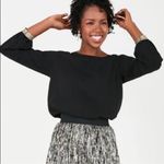 Stella & Dot  Black Drape Top with Gold Cuffs. Size Small. Photo 0