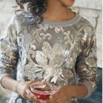 Soft Surroundings Glistening Sequin & Velour Jersey Knit Lined Sweatshirt Sz XL Photo 7