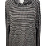 Lou & grey  Loft Brown and Black Houndstooth Knit Mock Turtleneck Top Size Small Photo 0