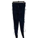 Hot & Delicious  Dark Blue Lace-Up jeggings jeans Rave  
Festival club wear Photo 6