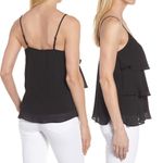 Bobeau  Tiered Ruffle Tank (Black, XS) Photo 1