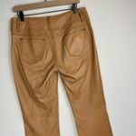 Cache Vtg  Lamb Leather Pants Sz 6 Tan Brown Straight Leg Boot Photo 10