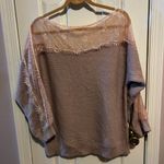 SheIn Pink Off-the-Shoulder Sweater with Lace Trim Photo 3