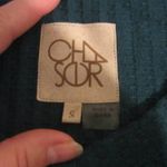 Chaser  Waffle Knit Button Cuff Thermal Top Teal Long Sleeve S Photo 2