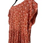 Madewell  Piazza Floral Button Front Midi Dress Red White Size L Boho Cottagecore Photo 6