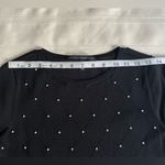 White House | Black Market Black Long Sleeve Top with White Trim Photo 5