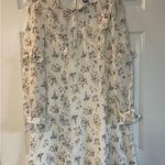 Allegra K  Floral Chiffon Ruffle Mock Neck Swing Dress size medium Photo 0