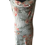 Takara Floral Slip Dress Cowl Neck Adjustable Straps Size M Photo 0