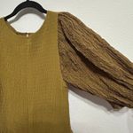 Free People NEW  Temperley Jumpsuit Khaki Green Puff Sleeve Sm Goblincore Fairy Photo 8