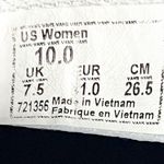 Vans White Perforated Leather Floral Custom Painted Slip On Shoes, Size 10 Photo 1