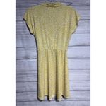 Mango FLORAL YELLOW Short Sleeve Dress, Front Tie, Size 6 Photo 3