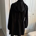 Jou Jou Black Trench Coat with Red Lining Photo 7