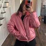 Metallic Pink Puffer Jacket Size M Photo 0