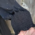 White House | Black Market NWT Rhinestone Studded Blouson Dress Black Large $170 Photo 5