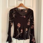 The Limited 100% Silk  Brown Y2K Blouse Photo 4