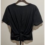 SheIn ~ Short Sleeve Front Tie Top ~ Size Medium ~ Off Black Photo 1
