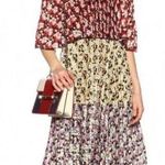 NWT Valentino pleated floral cape dress Size 6 Photo 0