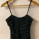 Forever 21 Vintage  Y2K Black Shimmery Ruched BodyCon Mini Dress Size M EUC Photo 10