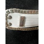 Jose Cotel Paris France Vtg Belt Silver Gold Links White Leather‎ Photo 8
