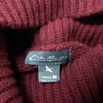 Eddie Bauer  Turtleneck Striped cotton blend‎ Sweater, Burgundy M Photo 7