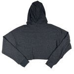 Siella Waffle Crop Hoodie in Dark Gray Photo 2