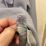 Premise  Studio Blouse Women’s White Blue Striped Long Sleeves Rayon Top‎ Large Photo 9