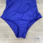 l*space L* Blue Purple Halter Neck Tie Scoop Back One Piece Swimsuit Sz.L Photo 2