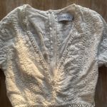 LIONESS Revolve  Crochet Eyelet Lace White Bell Sleeve Romper Playsuit XS Photo 1