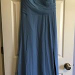 Azazie Dusty Blue Dress Photo 0