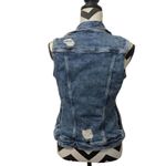 JeanDarrot 36 (US S) Distressed Denim Vest Blue Photo 5