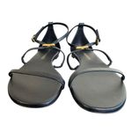 Alexander McQueen NIB Engraved Logo Sandals in Black Size 39.5 Photo 5