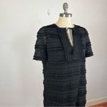 margaret o'leary Margaret O’Leary Black Lace Pom Shift Dress Photo 3