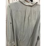 Umgee USA Button Down Shirt Dress Frayed Hem Distressed Medium Chambray Denim Gray Photo 6