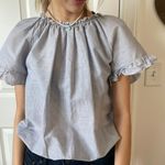 Hippie Laundry Blue And White Striped Top Photo 1