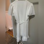 Maurice's  White Shortsleeve Mini Wrap Dress Size Small Photo 4
