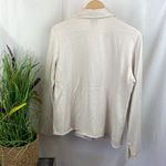 Eileen Fisher  Tan Long Sleeve 100% Cotton Button Up Knit Jacket M Photo 1