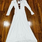 Isabel Marant White Bride Viscose Jadessi long sleeve Midi Dress sz FR 34 (US 2) Photo 10