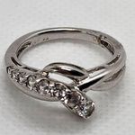 Sun Sterling Silver & White Sapphire Ring (6.5) Photo 3