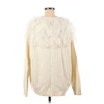 ZARA  Ivory Ruffled Oversized Sweater - S Photo 7