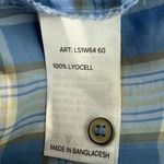 Ostin Plaid Womens Button Front Shirt Small Oversized Western Cowgirl Rodeo Chic Blue Photo 8