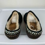 UGG  Australia Black Suede Slip On Mules Clogs Sz 7 Embroidered Photo 15