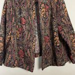 Vintage Tapestry Blazer Jacket Open Front Women Petite Jessica Howard Floral Black Size undefined Photo 5