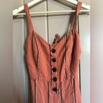 Urban Outfitters Jumpsuit STRIPED LINEN BLEND TIE BACK ASHLEY SMALL Photo 4