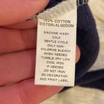 Loft Ann Taylor  Navy Blue and Cream Horizontal Stripe Long Sleeve Sequin Shirt Photo 7