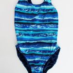 [Sporti] Wide Strap Blue Deepwater Racerback Competition Swimsuit NWT Size 40 Photo 2