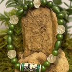 Women's Green Beaded Handmade Native American‎ Art Bracelet Boho Western Navajo Photo 0