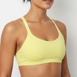 Lululemon Energy Bra Neon Yellow Crisscross Straps Athletic Top Size 4 Photo 0
