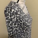 Merona Gray Animal Print Long Sleeve Sweater Top Photo 2