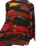 Ali Miles Southwestern Aztec Faux Leather Trim Cowl Neck Cardigan Sweater 2X Black Photo 6